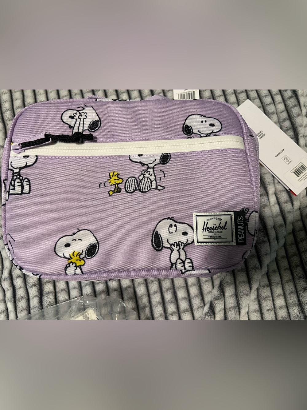 Herschel Supply Company Lavender Peanuts Snoopy & Woodstock Lunch box